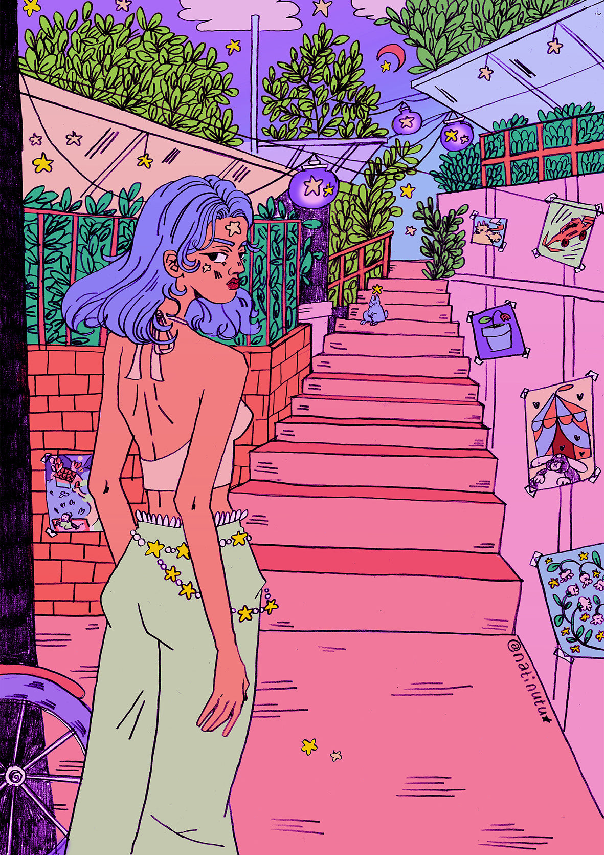 Print - Evening Street Walk