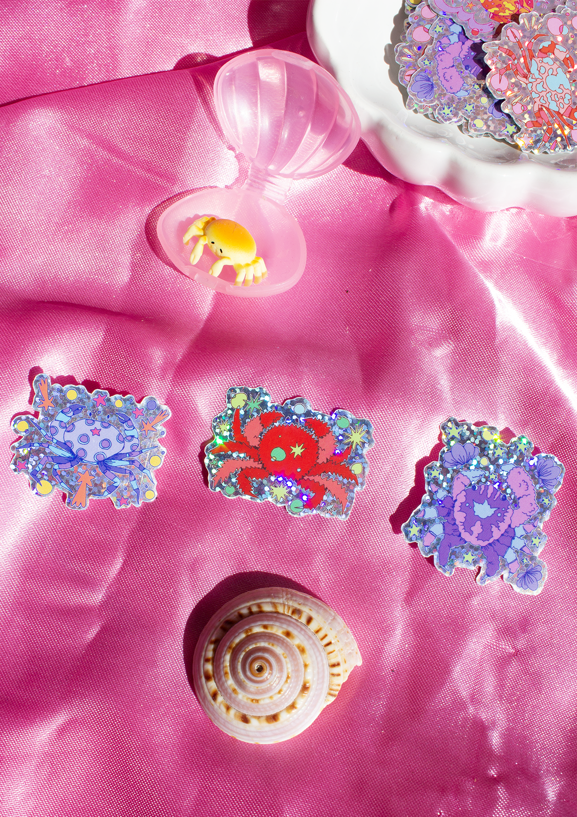 Sticker Glitter - Crangrejos🦀