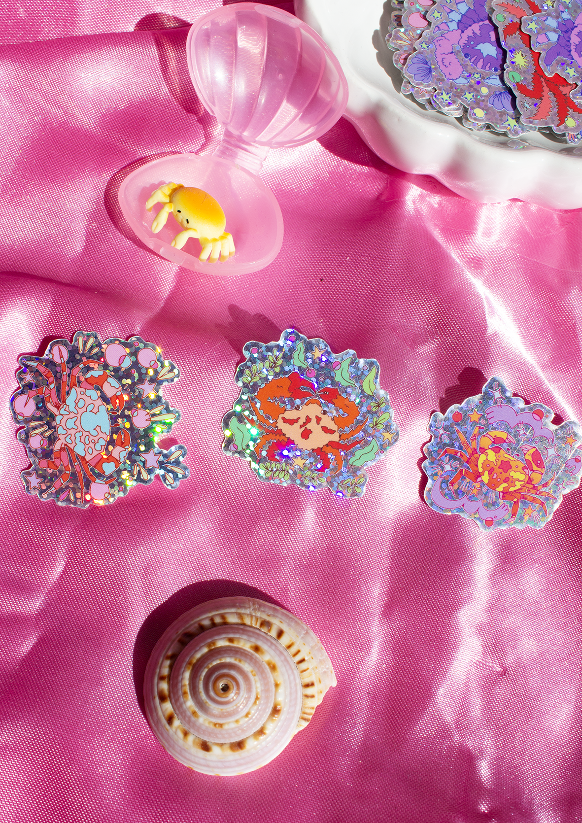 Sticker Glitter - Crangrejos🦀