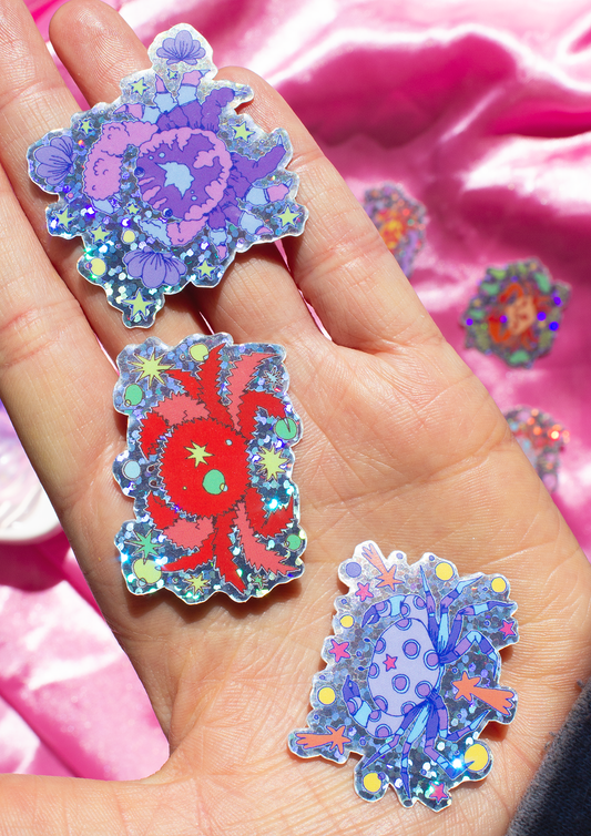 Sticker Glitter - Crangrejos🦀