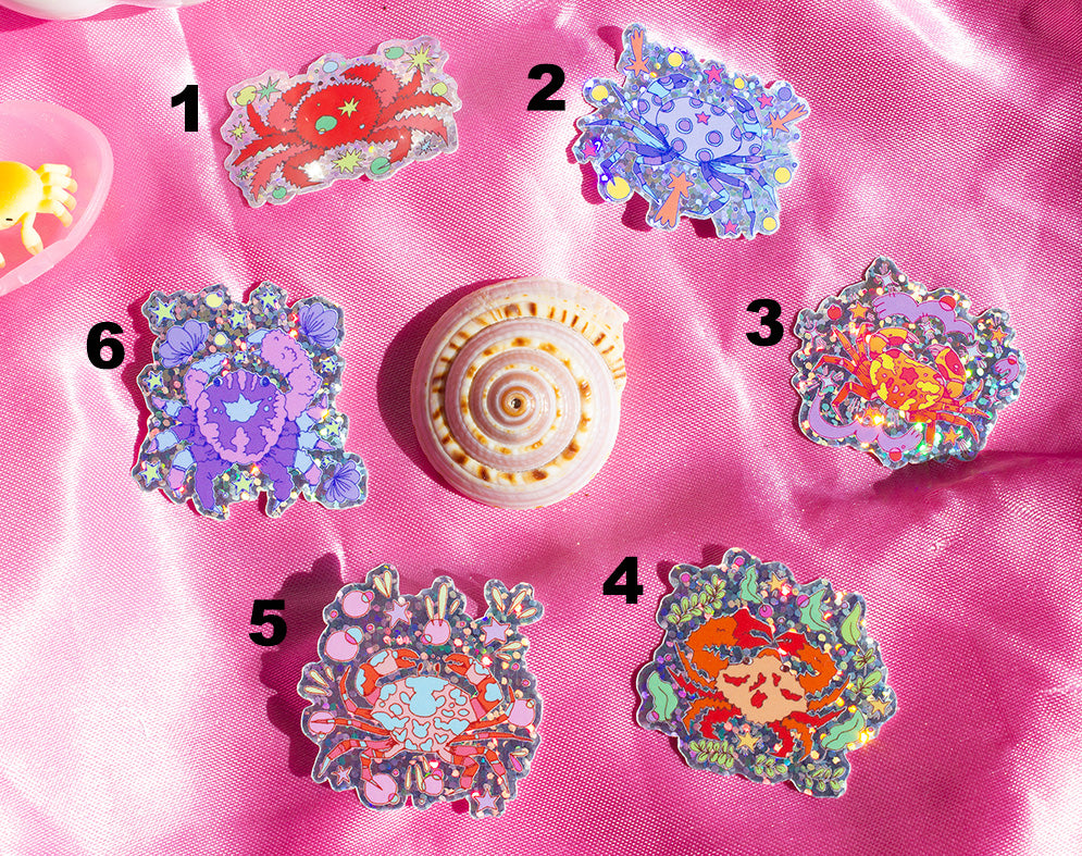 Sticker Glitter - Crangrejos🦀