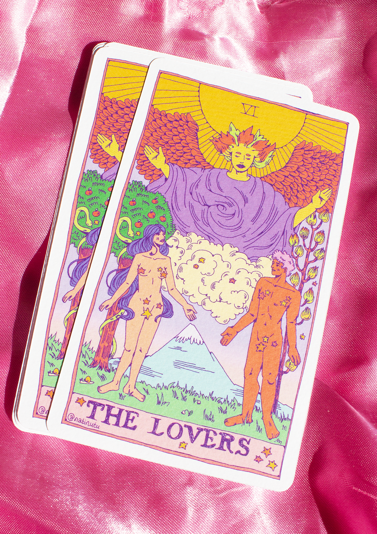 Mini Print - Tarot Card The Lovers