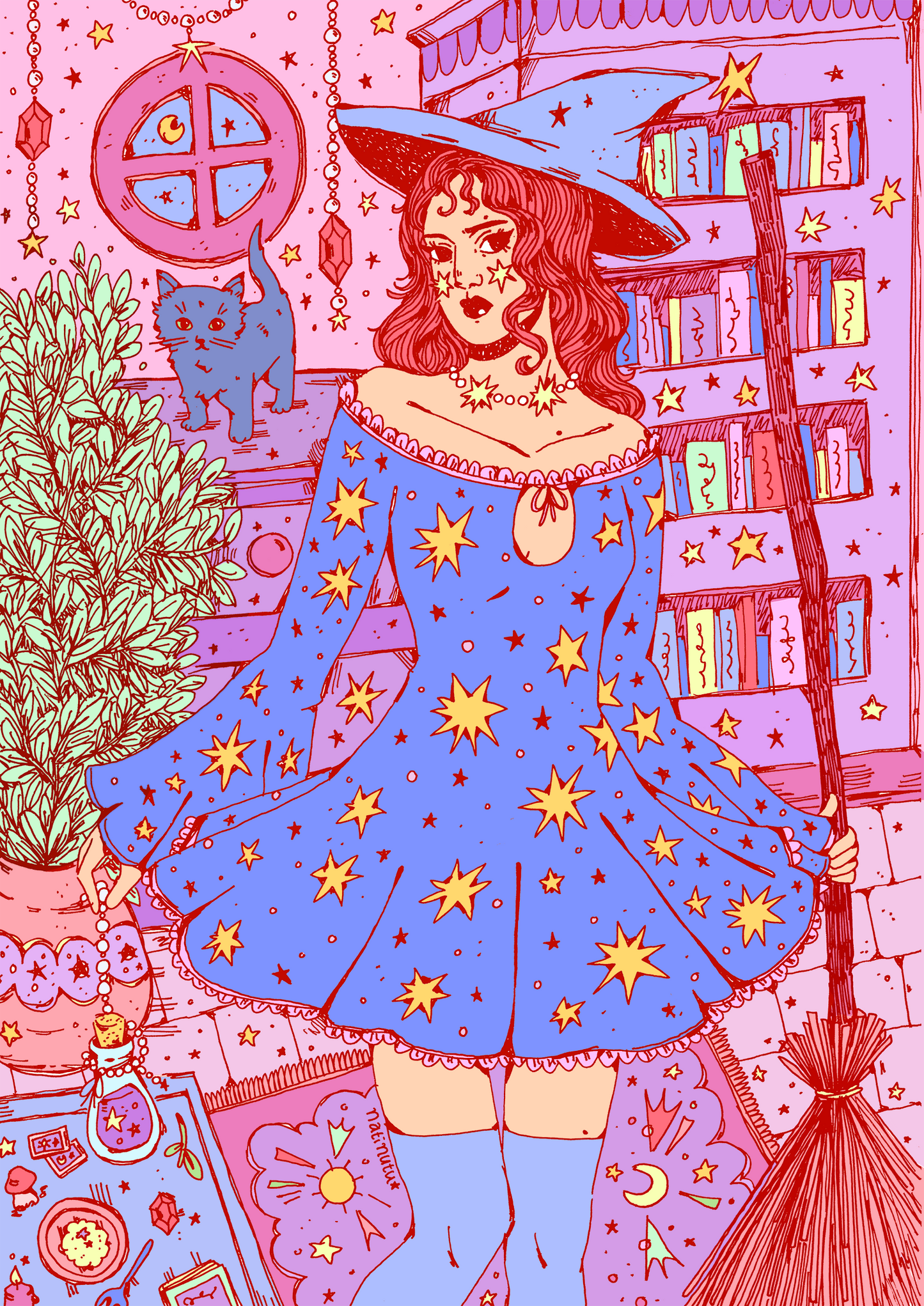 Print - Black Cat ⏾⋆.˚ 🐈⬛