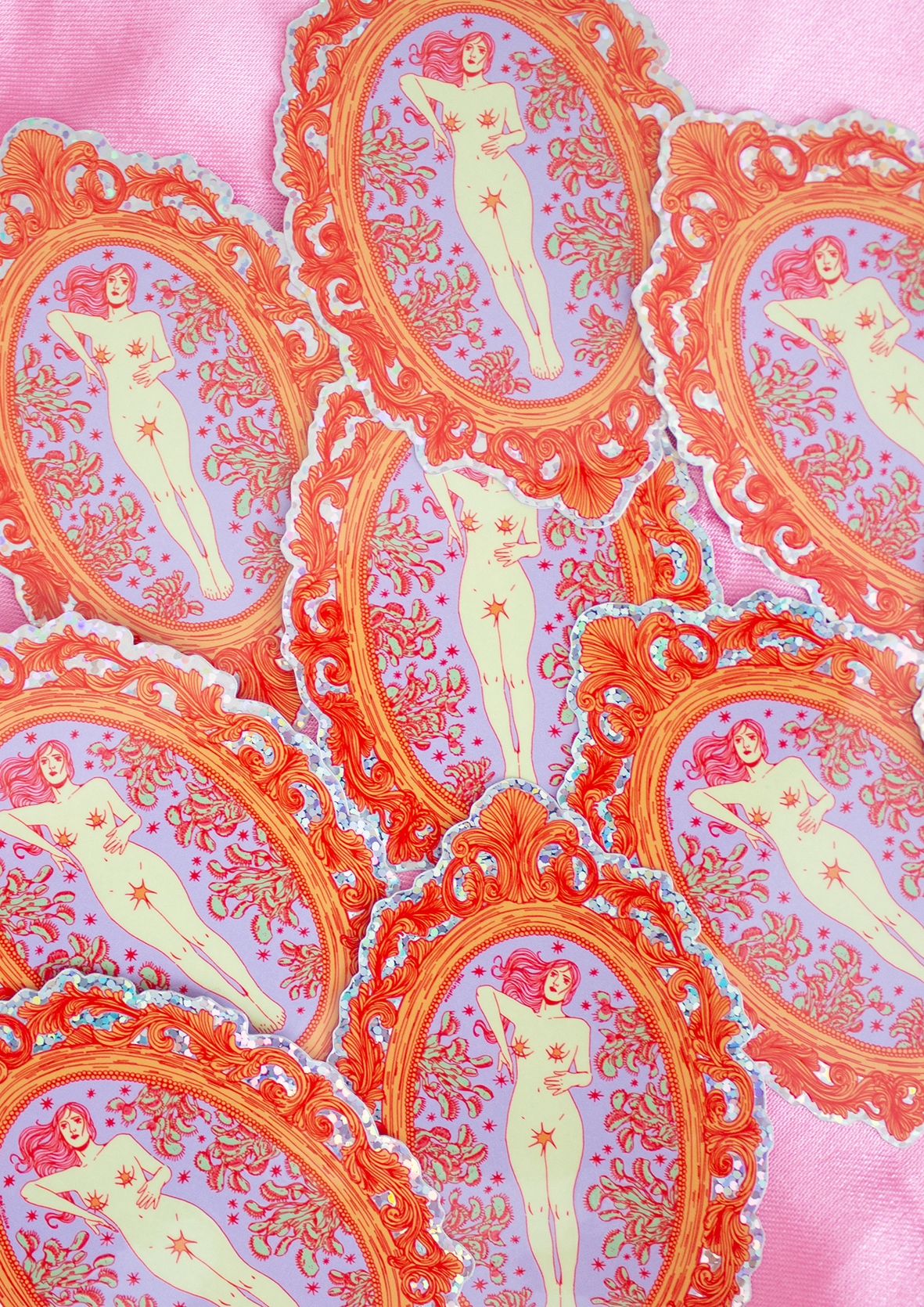 Sticker Glitter - Carnivorous Plant ‧₊˚ 🌿⋅