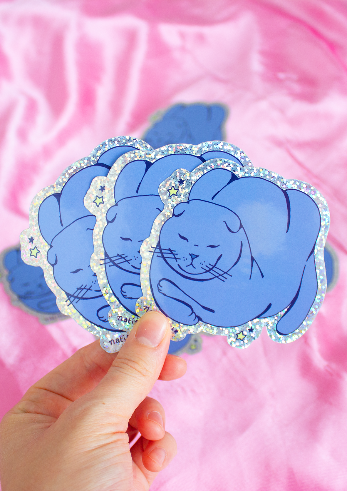 Sticker Glitter - Chubby Cat⋆🐾°⋆