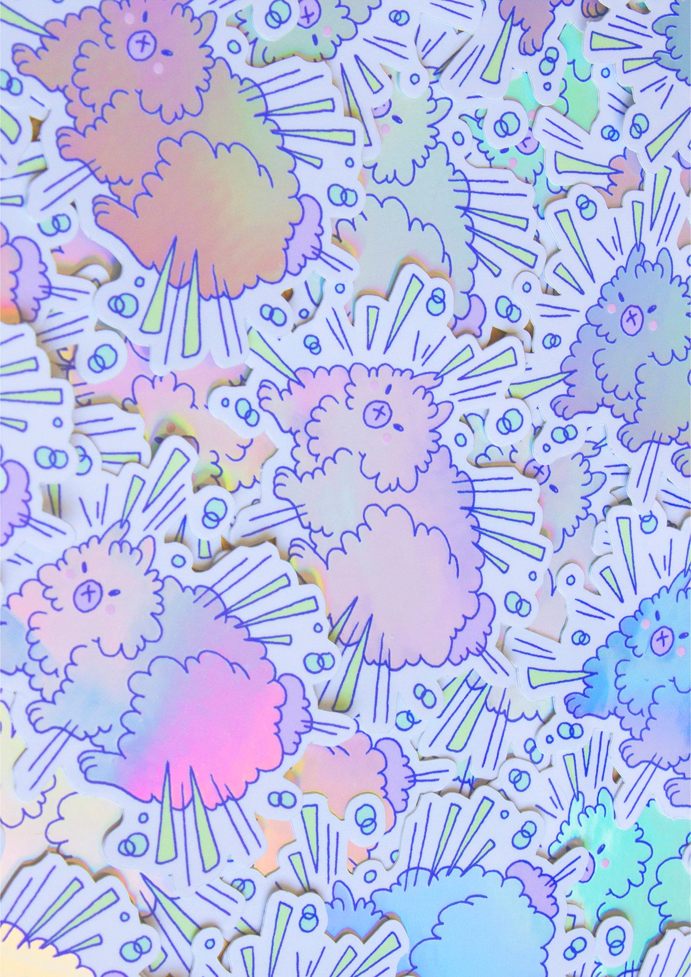 Sticker Holographic - Fluffy Rabbit