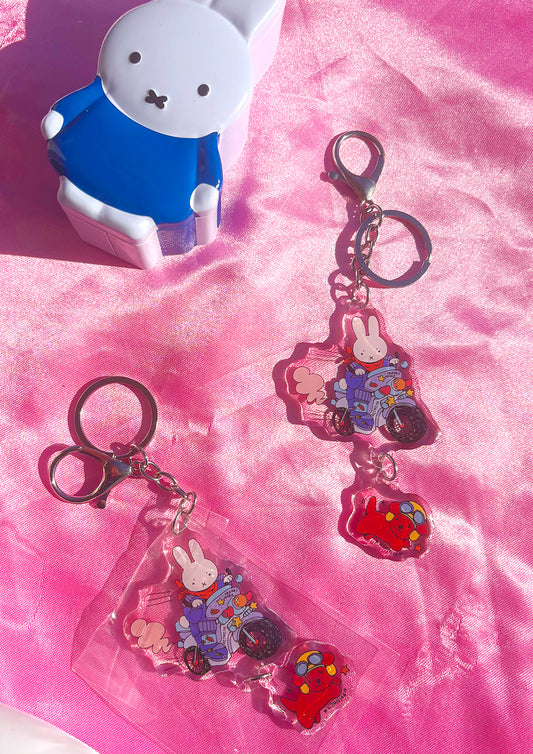 Keychain - Miffy & Snuffy ⊹₊⟡⋆🐰💥