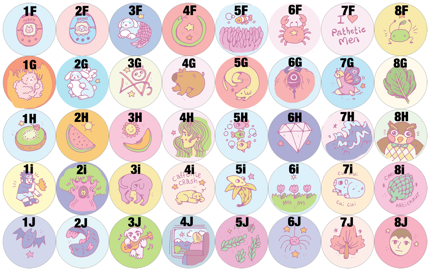 Badge 2 - Small cute drawings