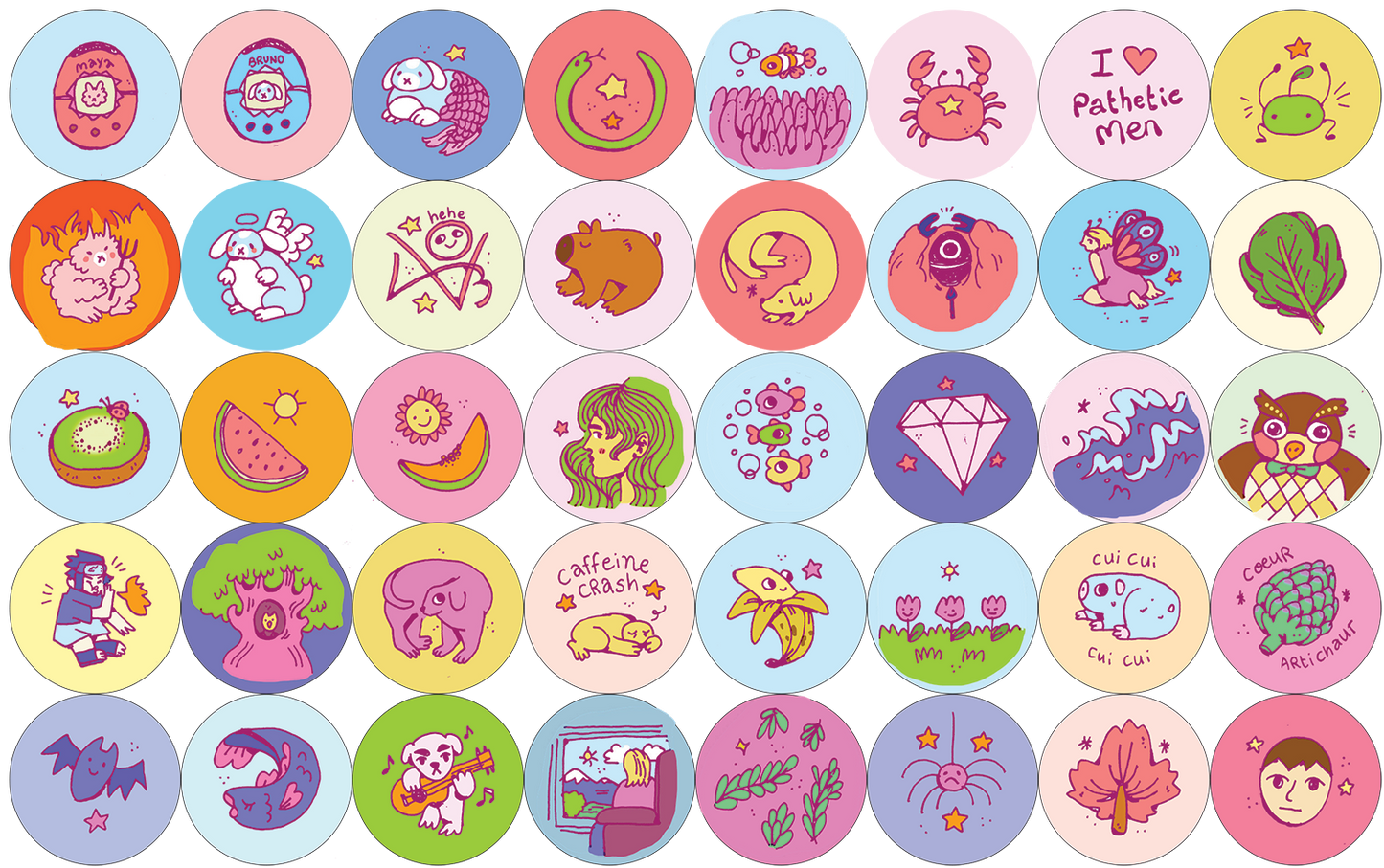 Badge 2 - Small cute drawings