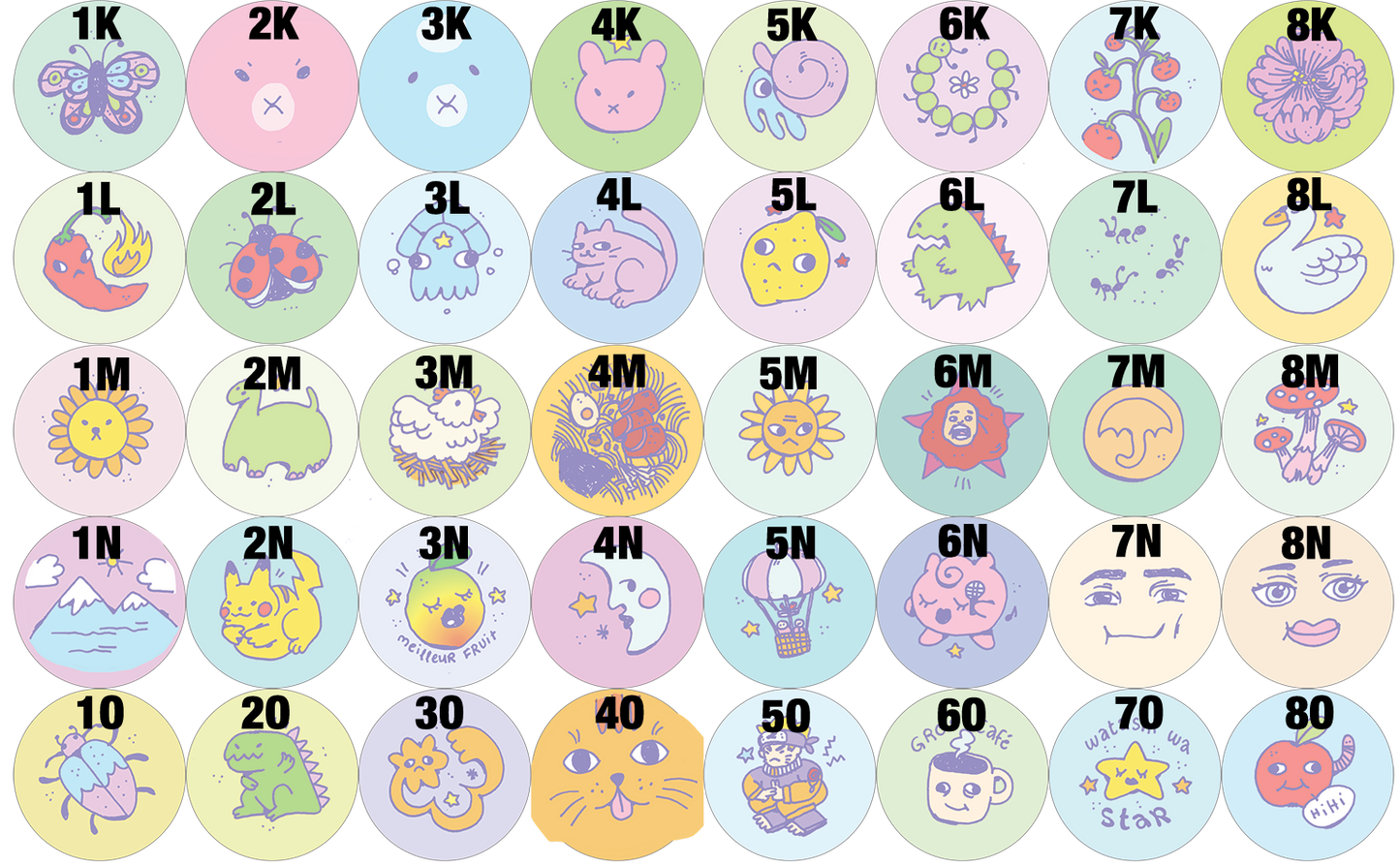 Badge 2 - Small cute drawings