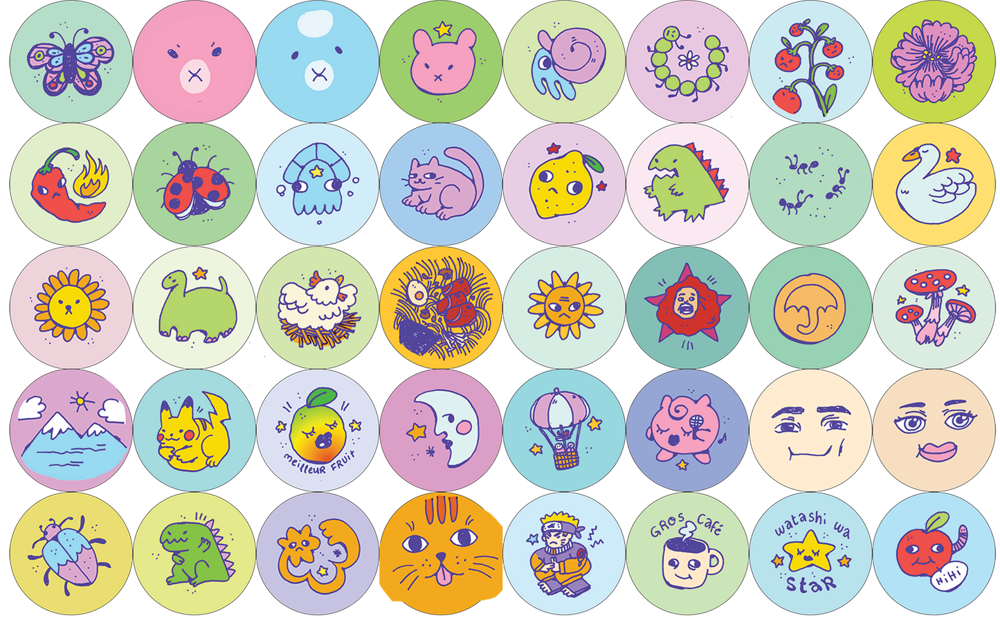 Badge 2 - Small cute drawings