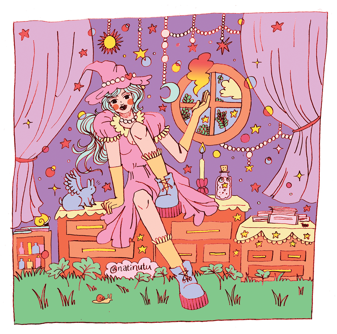 Print Square - Witch