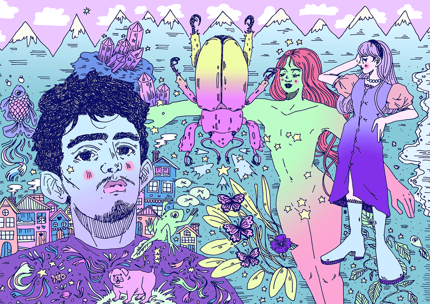 Print Horizontal - Magic Beetle Mountains