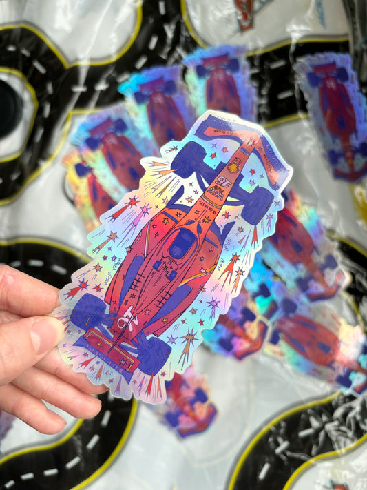 Sticker Holographic - F1 Ferrari Charles Leclerc ❤️SF24❤️🏎️