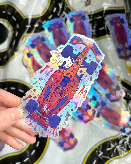 Sticker Holographic - F1 Ferrari Charles Leclerc ❤️SF24❤️🏎️