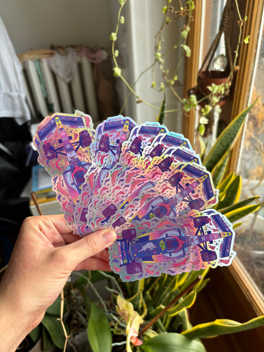 Sticker Holographic - F1 Daniel Ricciardo 3 💖VCARB1💖🏎️