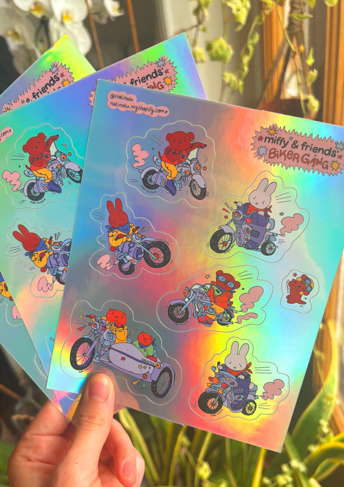 Sticker Sheet - Miffy Biker Gang ⊹₊⟡⋆🐰💥