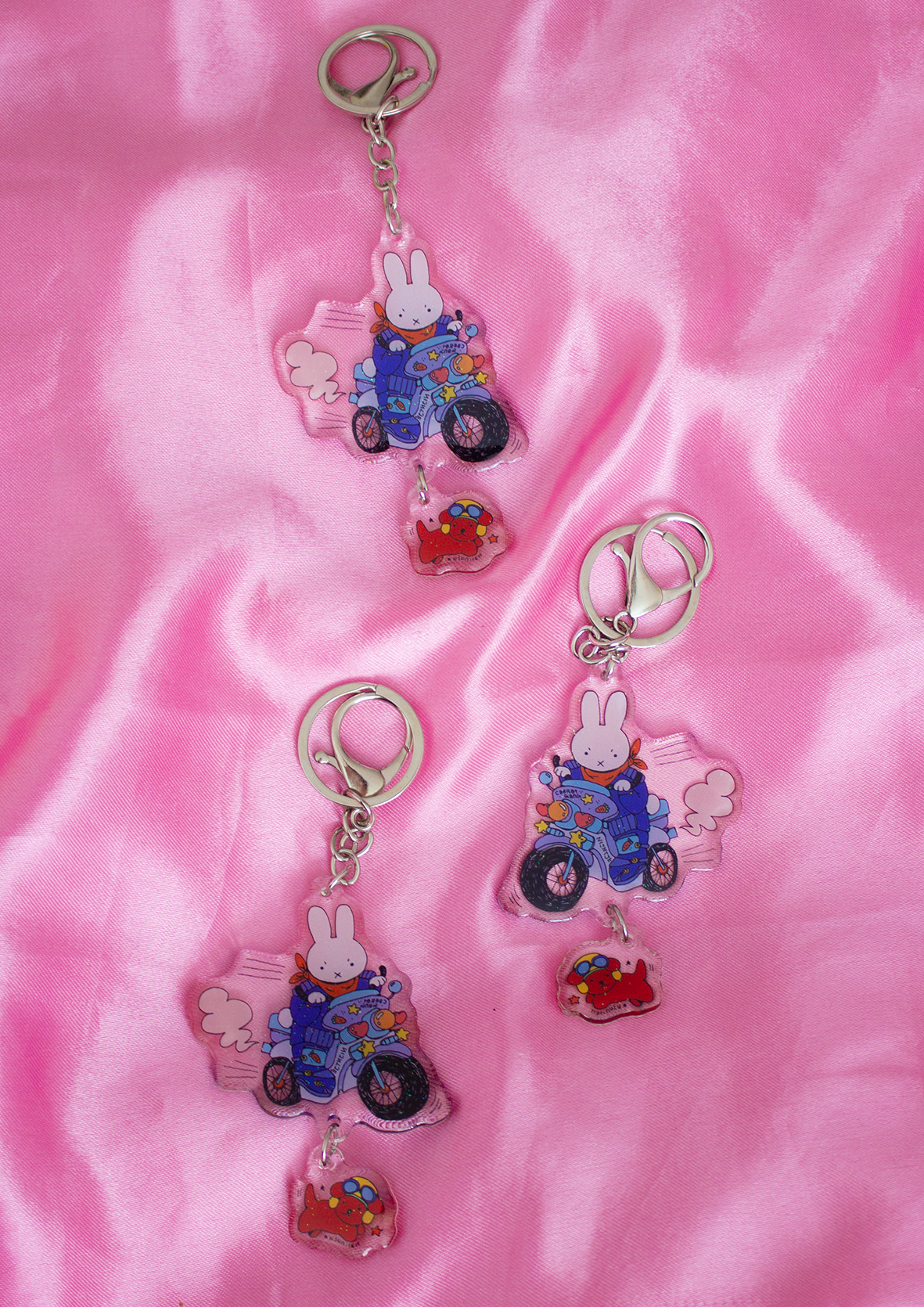 Keychains - Miffy Biker Gang ⊹₊⟡⋆🐰💥