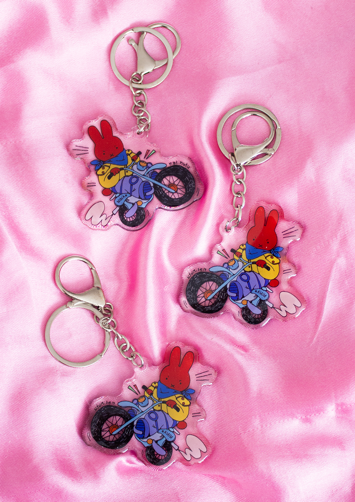 Keychains - Miffy Biker Gang ⊹₊⟡⋆🐰💥