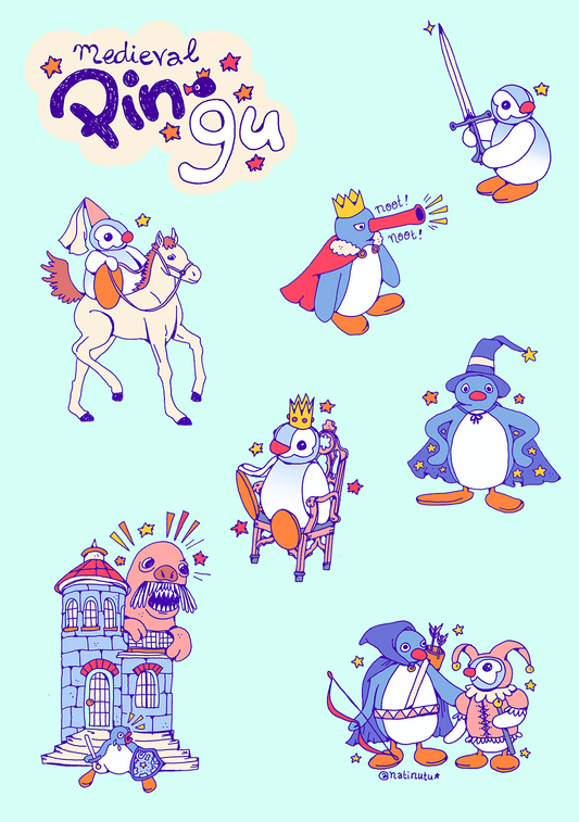 Print - Medieval Pingu ⋆✴︎˚｡⋆