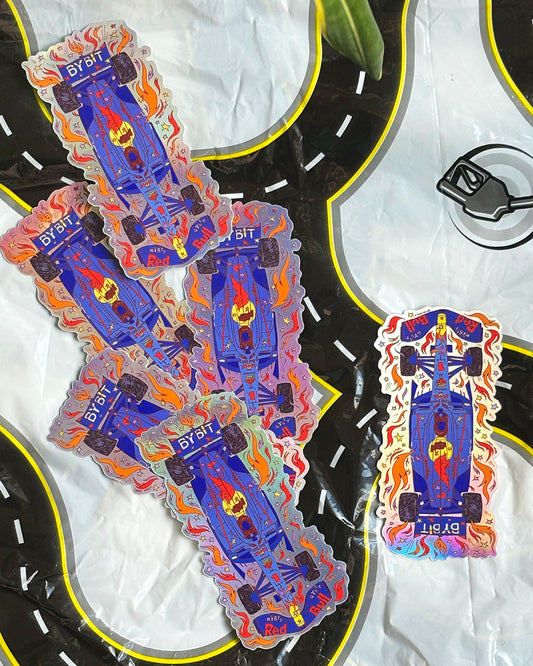 Sticker Holographic - F1 Red Bull Max Verstappen 💙RB20💙🏎️