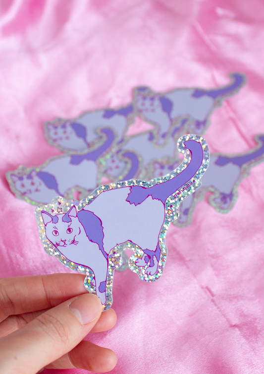 Sticker Glitter - Bicolor Cat⋆🐾°⋆