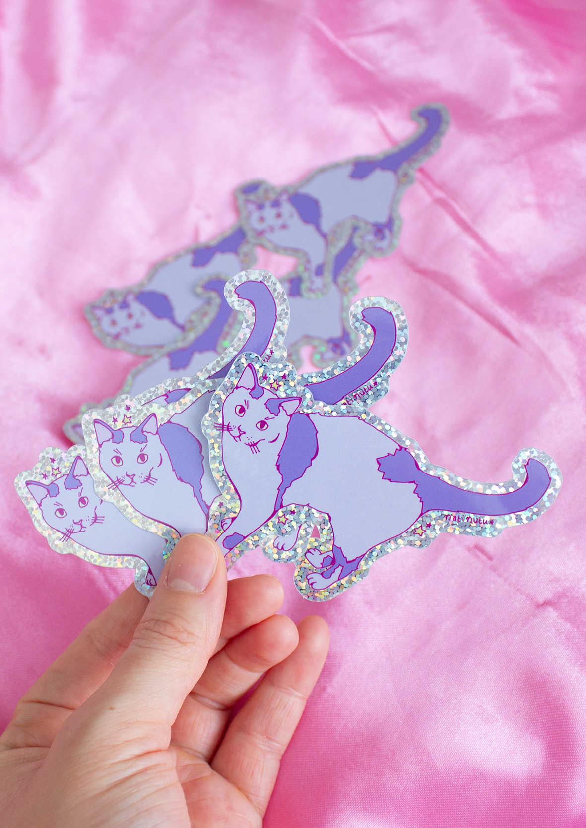 Sticker Glitter - Bicolor Cat⋆🐾°⋆