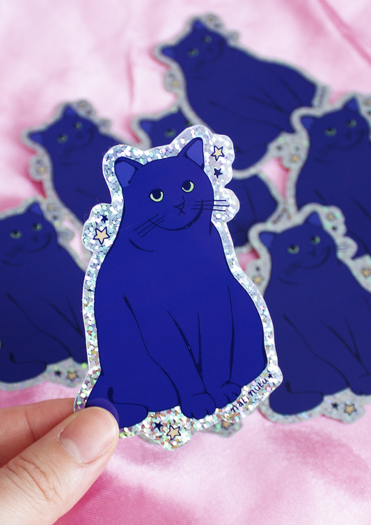 Sticker Glitter - Black Cat⋆🐾°⋆