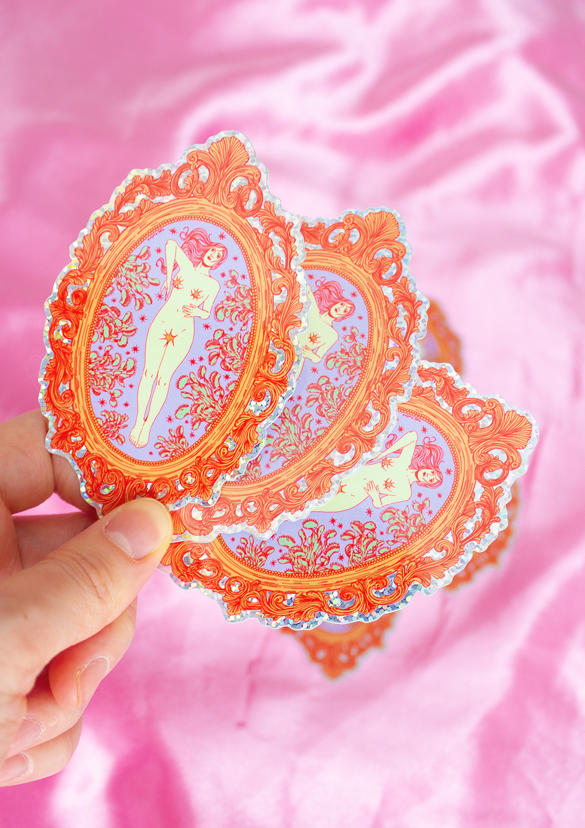 Sticker Glitter - Carnivorous Plant ‧₊˚ 🌿⋅