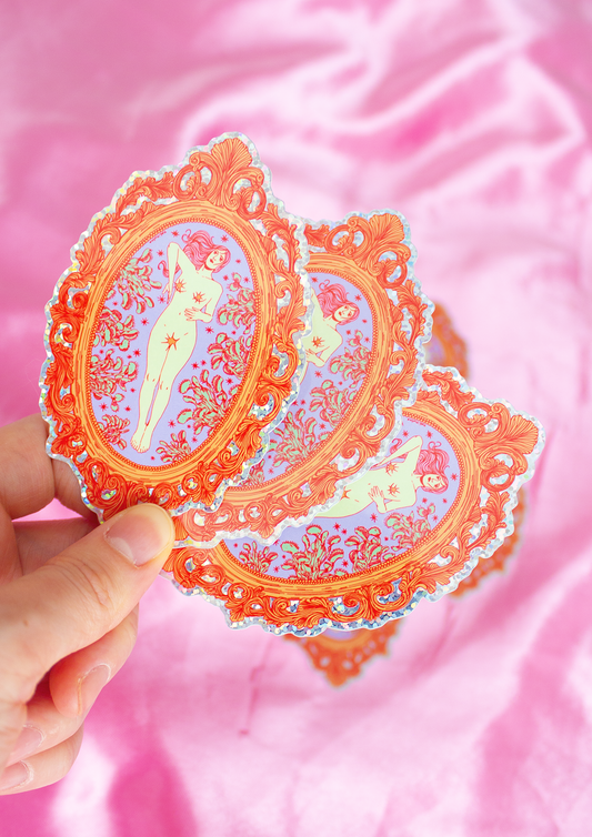Sticker Glitter - Carnivorous Plant ‧₊˚ 🌿⋅