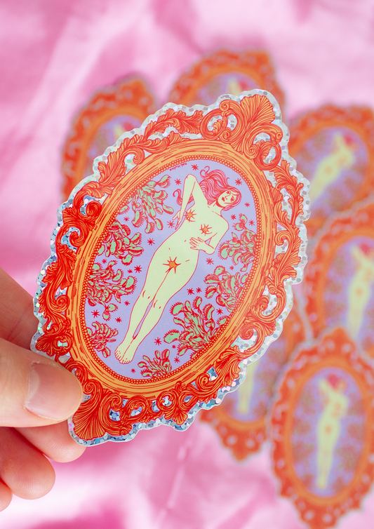 Sticker Glitter - Carnivorous Plant ‧₊˚ 🌿⋅