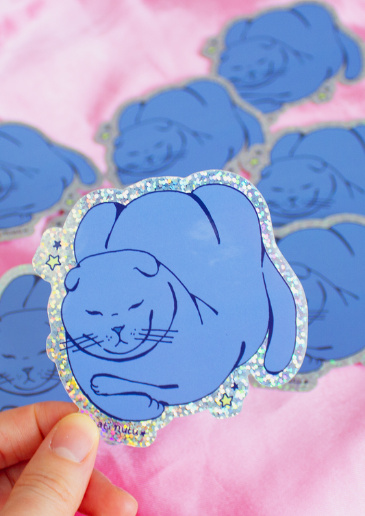 Sticker Glitter - Chubby Cat⋆🐾°⋆