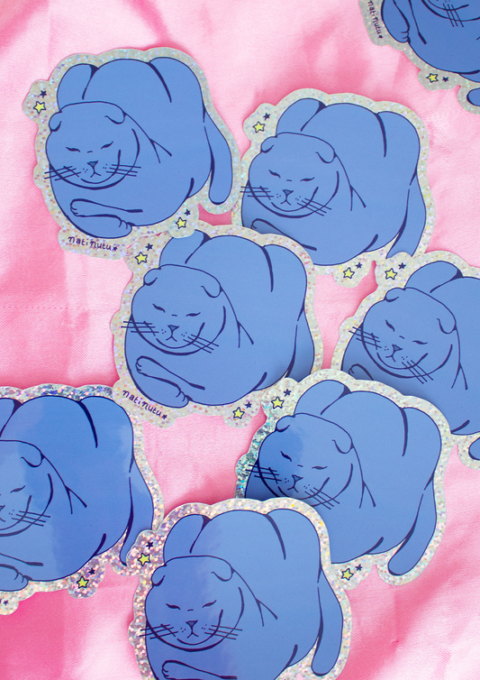 Sticker Glitter - Chubby Cat⋆🐾°⋆