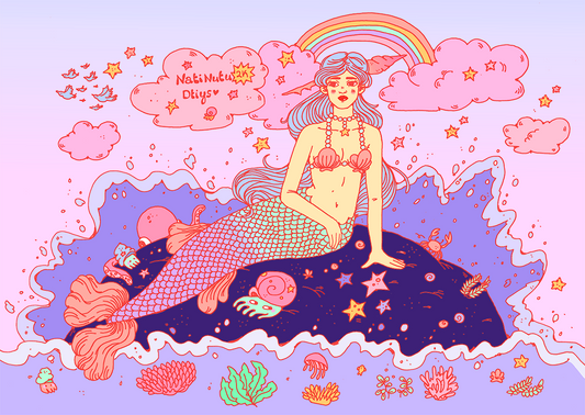 Print Horizontal - Mermaid