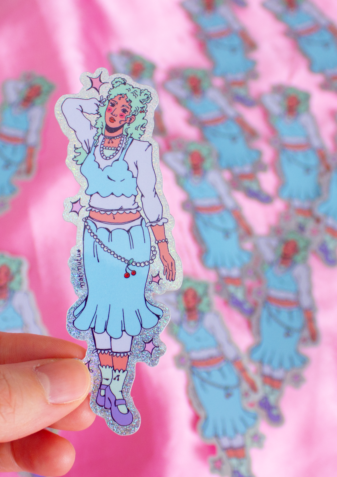 Sticker Pixie Dust - Green Girl𖡼.𖤣𖥧