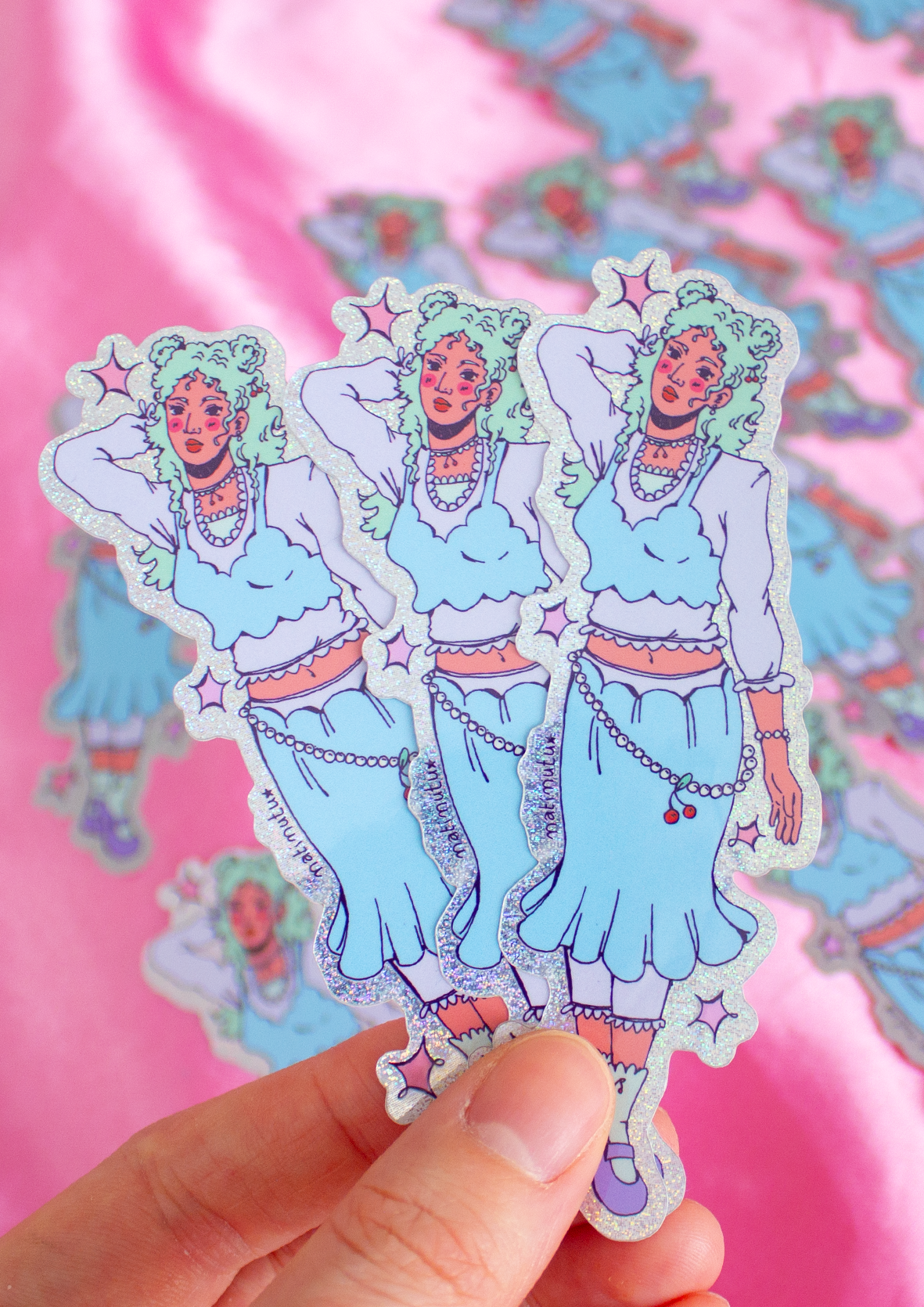 Sticker Pixie Dust - Green Girl𖡼.𖤣𖥧