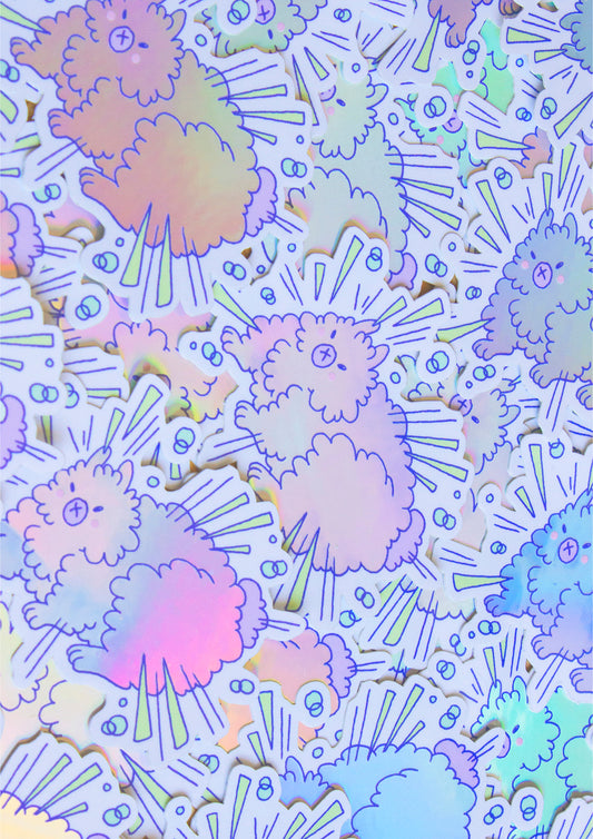 Sticker Holographic - Fluffy Rabbit