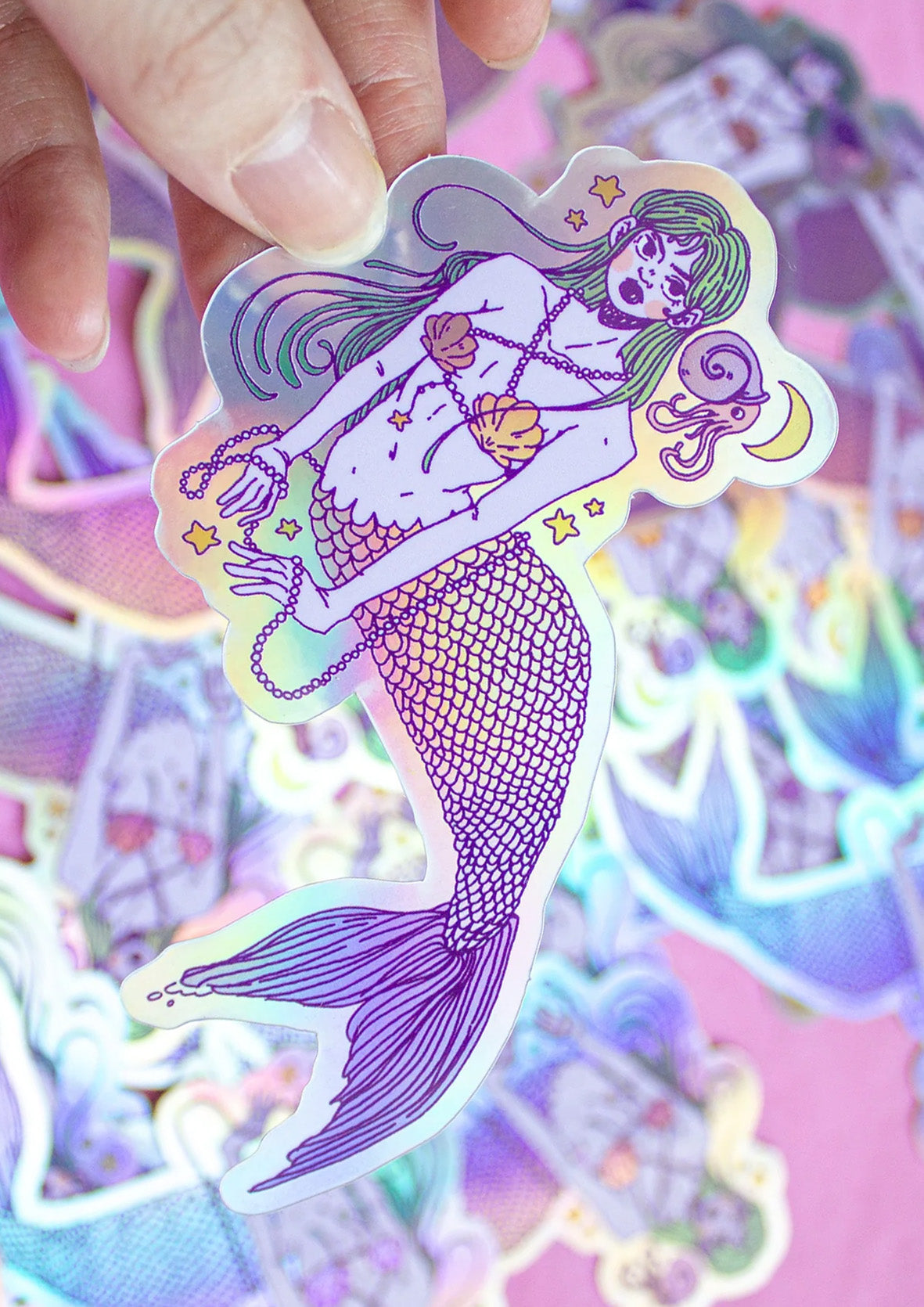 Sticker Holographic - Big Mermaid 🧜‍♀️