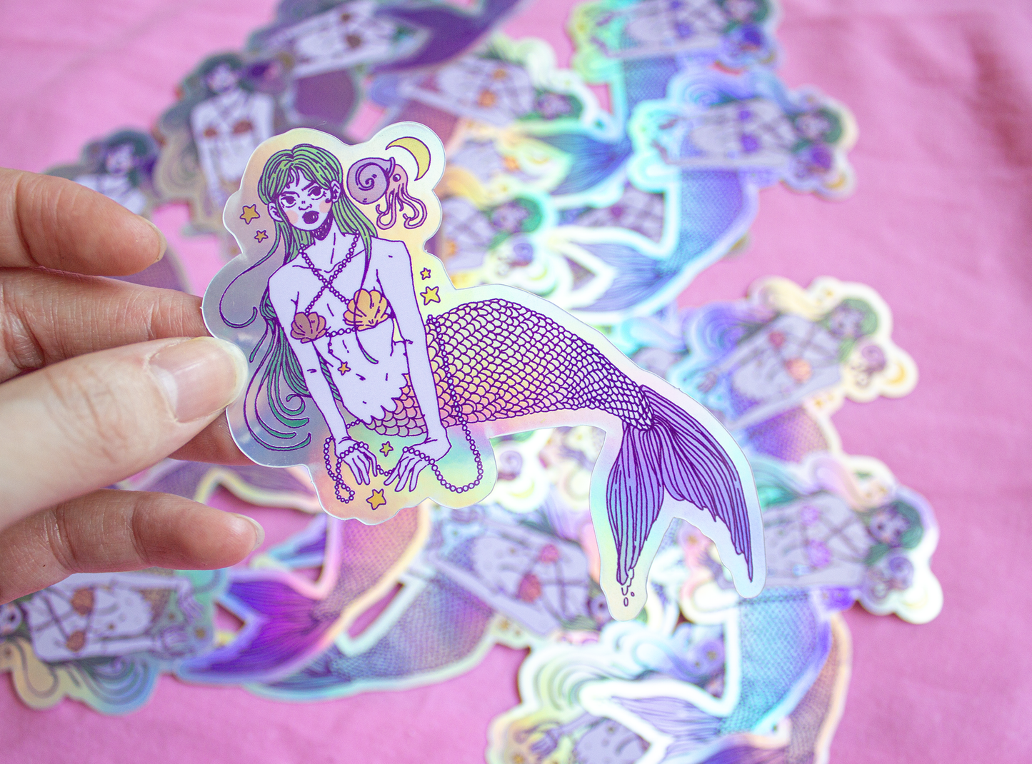 Sticker Holographic - Big Mermaid 🧜‍♀️