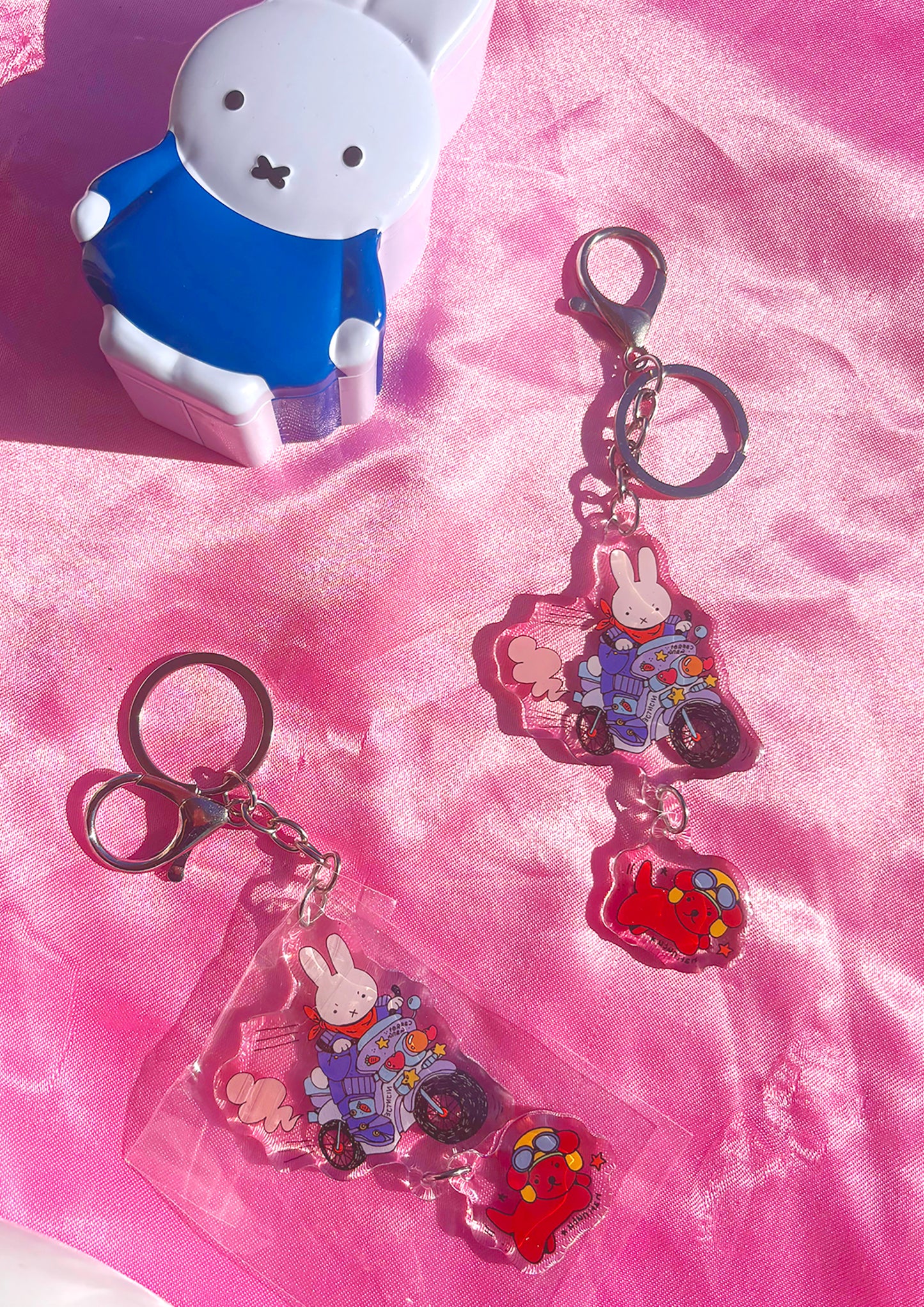 Keychain - Miffy & Snuffy ⊹₊⟡⋆🐰💥