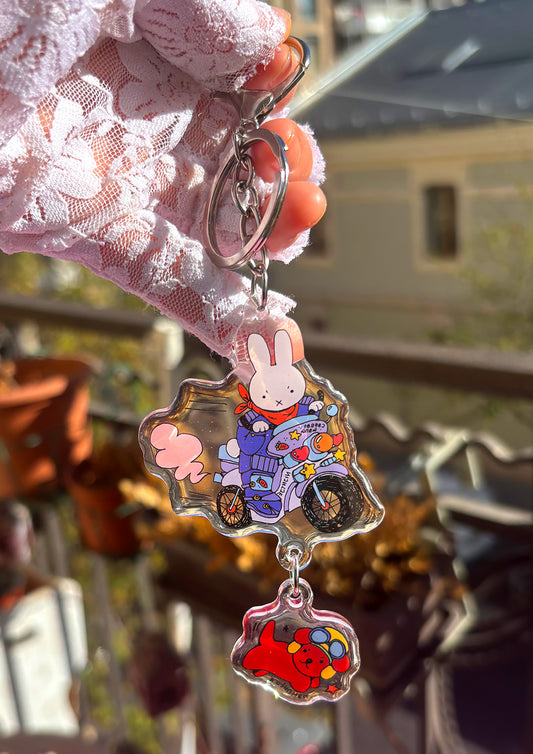Keychain - Miffy & Snuffy ⊹₊⟡⋆🐰💥