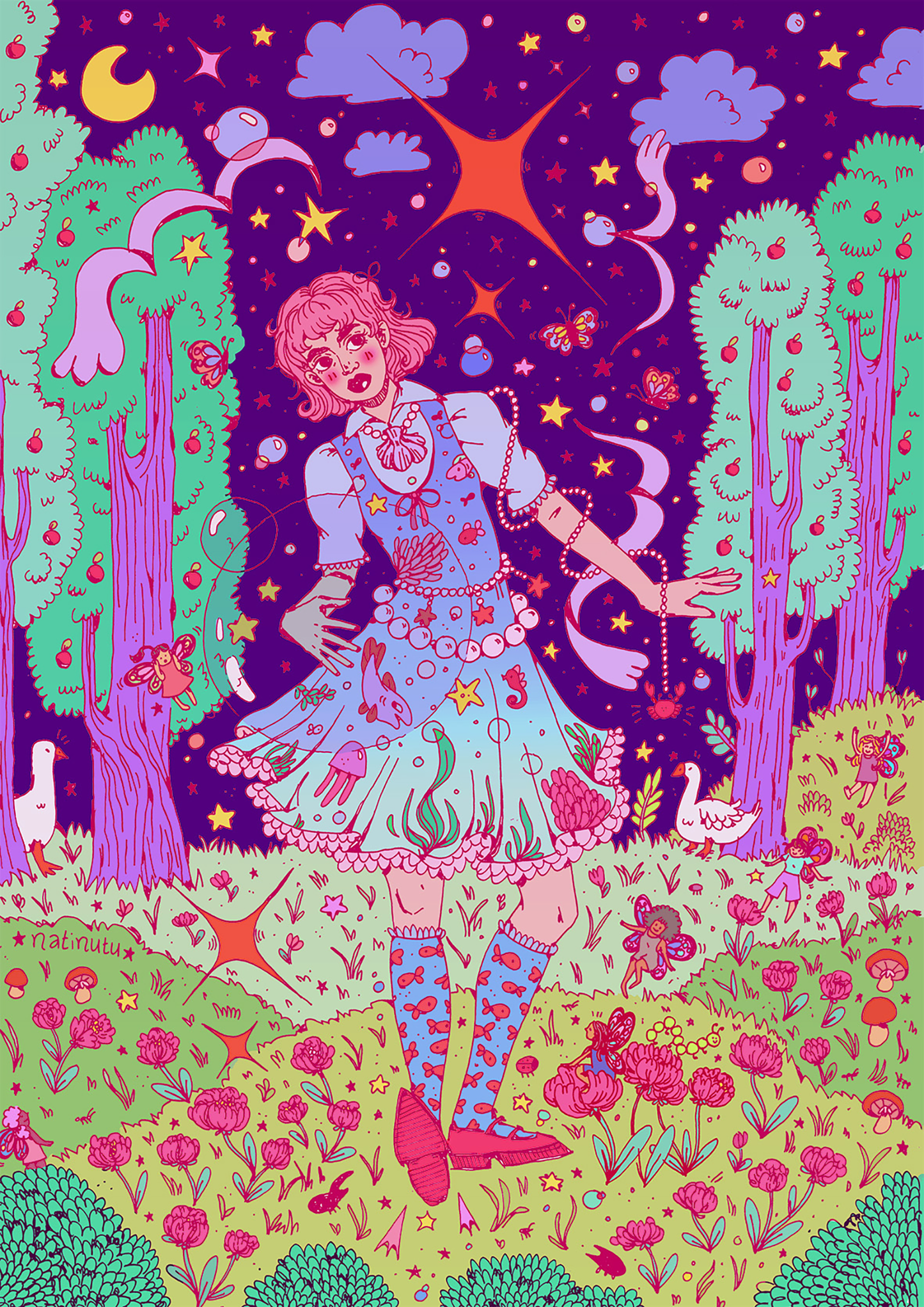 Print - Nao in the forest ˚˖𓍢ִ໋`🌿: