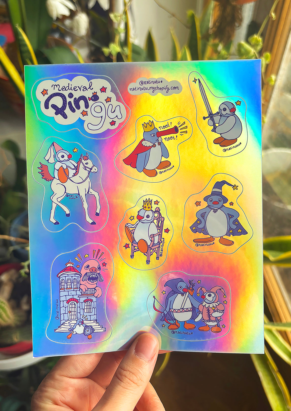 Sticker Sheet - Medieval Pingu ⋆✴︎˚｡ 🐧⚔️