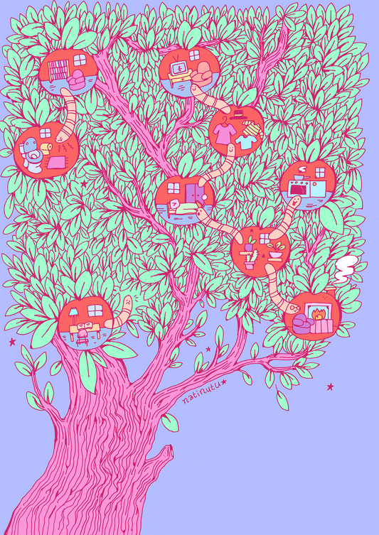 Print - Apple Worm ⋆˚✿˖°🪱